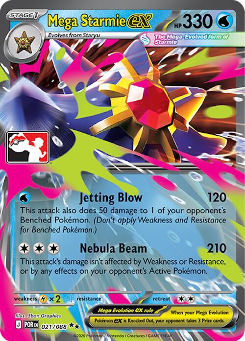 Mega Starmie ex (021/088) [Prize Pack Series Nine] - for just $7.10! 
