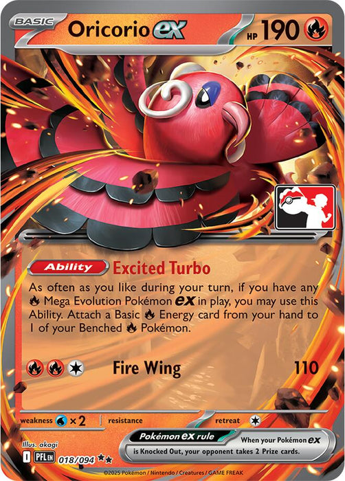 Oricorio ex (018/094) [Prize Pack Series Nine] - for just $1.90! 