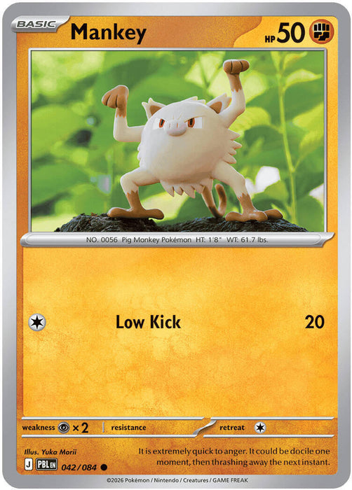 Mankey (042/084) [Mega Evolution: Pitch Black] - for just $0.10! 