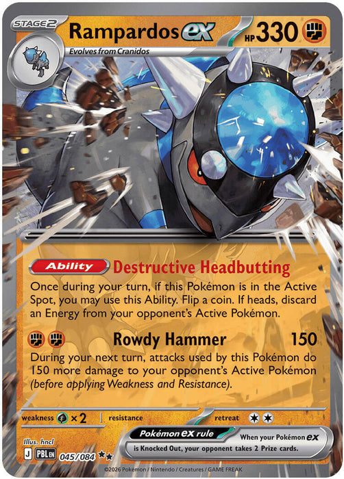 Rampardos ex (045/084) [Mega Evolution: Pitch Black] - for just $0.25! 
