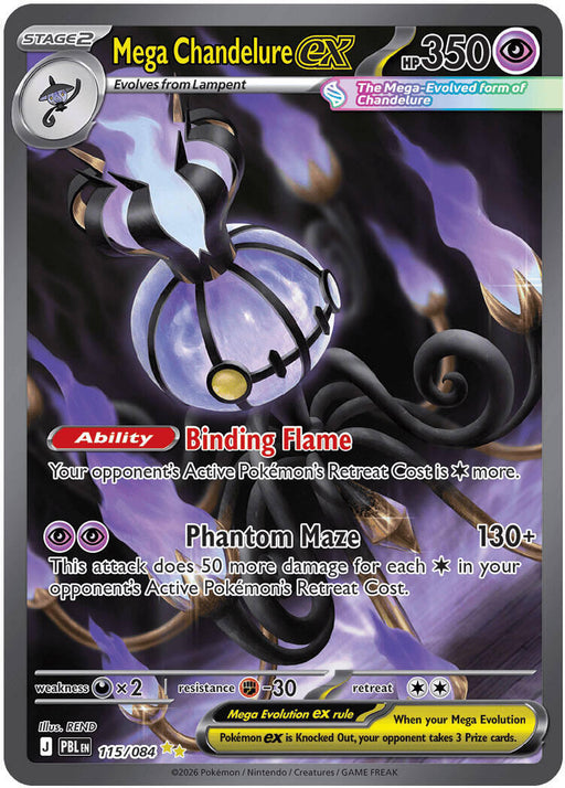 Mega Chandelure ex (115/084) [Mega Evolution: Pitch Black] - for just $13.95! 