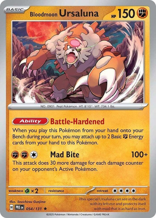 Bloodmoon Ursaluna (054/131) [Scarlet & Violet: Prismatic Evolutions] - for just $0.10! 
