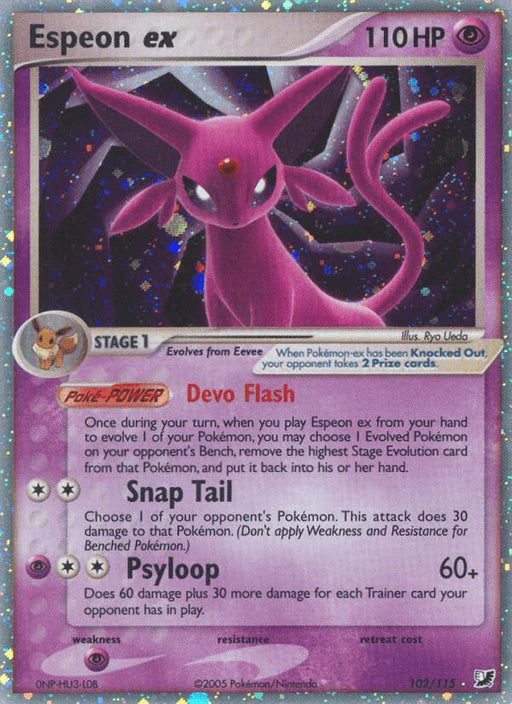 Espeon ex (102/115) [EX: Unseen Forces] - for just $133.45! 