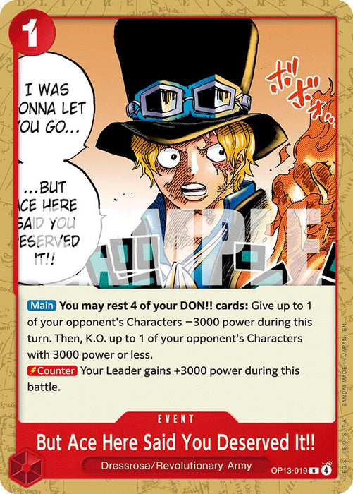 But Ace Here Said You Deserved It!! [One Piece Film: Red] - for just $0.10! 