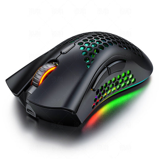 BLACK Silent Wireless Rechargeable Hole Gaming Mouse - for just $114.46! 