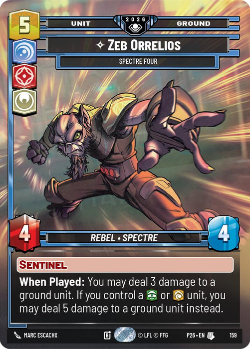 Zeb Orellios - Spectre Four (159) (Prize Wall) (Foil) (159) [Galactic Championship 2026] - for just $14.20! 