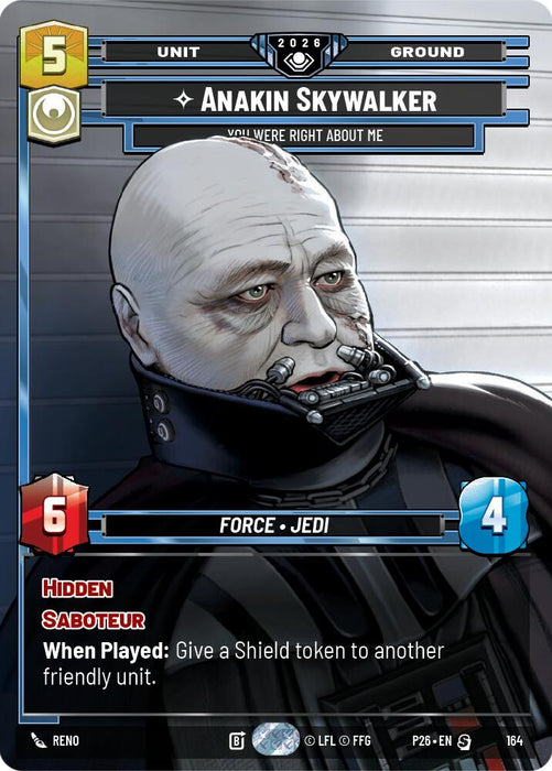 Anakin Skywalker - You Were Right About Me (164) (Prize Wall) (Foil) (164) [Galactic Championship 2026] - for just $16.20! 