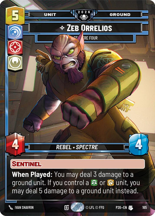 Zeb Orellios - Spectre Four (165) (165) [Galactic Championship 2026] - for just $11.70! 