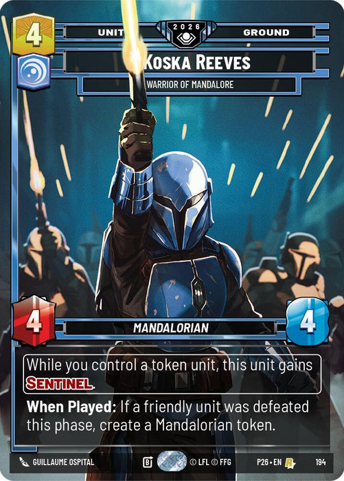 Koska Reeves - Warrior of Mandalore (194) (194) [Galactic Championship 2026] - for just $0.10! 