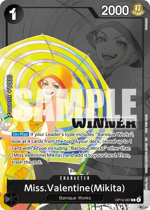 Miss.Valentine(Mikita) (Winner Pack 2026 Vol. 3) [One Piece Promotion Cards] - for just $1.60! 