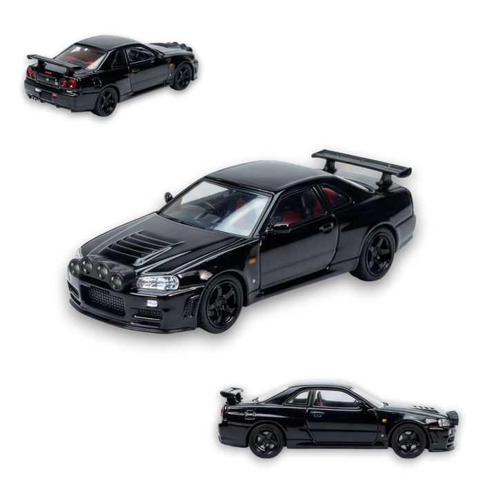 Street Weapon Nissan R34 GT-R Black Snow Drift 1:64 - for just $34.99! 