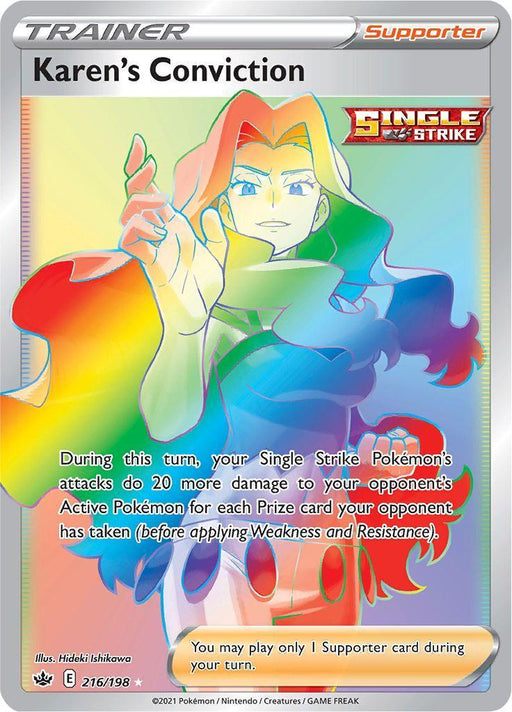 Karen's Conviction (216/198) [Sword & Shield: Chilling Reign] - for just $4.10! 