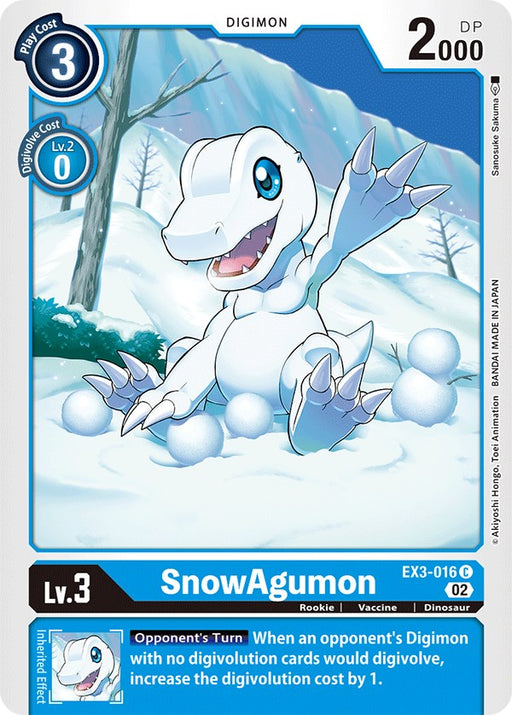 SnowAgumon [EX3-016] [Draconic Roar] - Just $0.09! Shop now at Retro Gaming of Denver