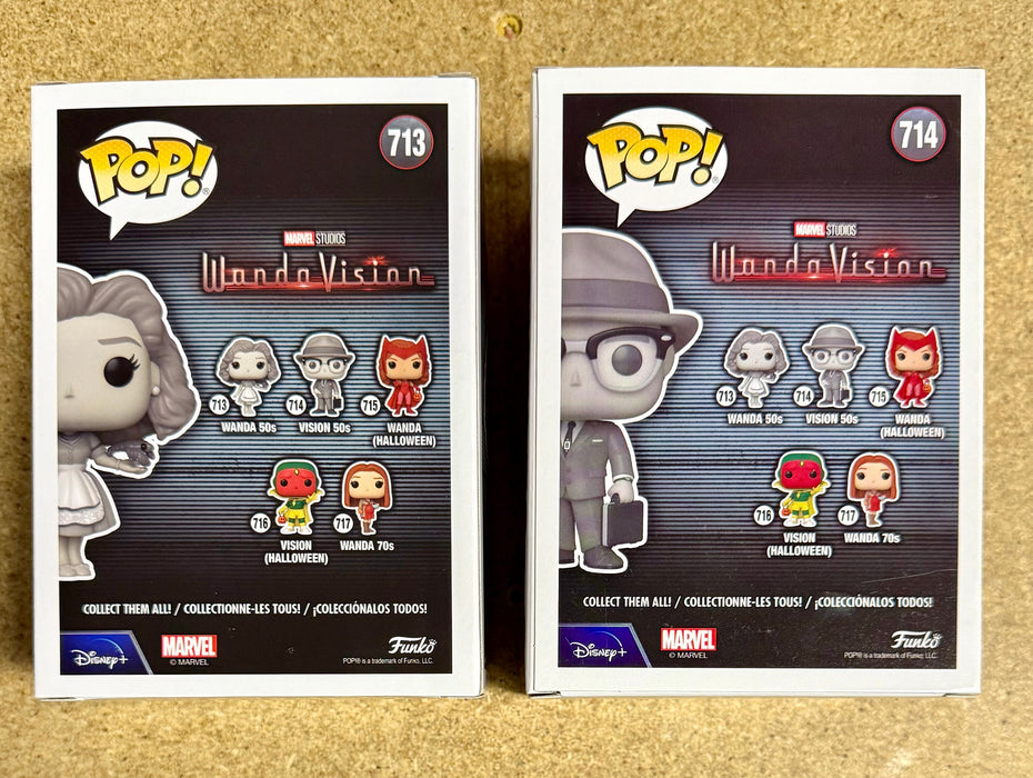 Funko Pop! Marvel 50’s (B&W) Wanda & Vision WandaVision 2021 Disney Set Of 2 - for just $25! 