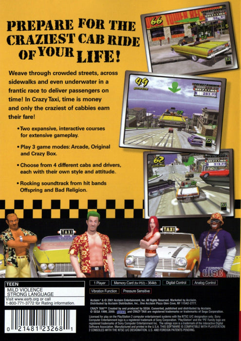 Crazy Taxi – PlayStation 2 (PS2) - for just $12.99! 