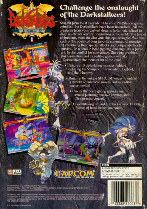 Darkstalkers: The Night Warriors [Long Box] – PlayStation 1 (PS1) - for just $0! 