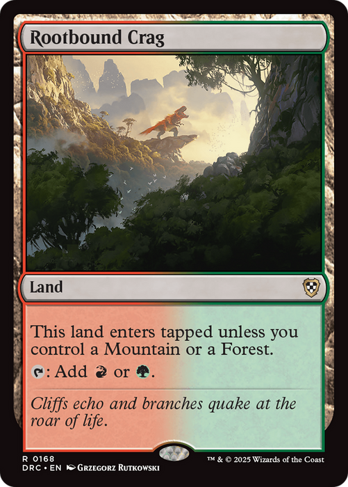Rootbound Crag (DRC-168) - Commander: Aetherdrift - for just $0.11! 