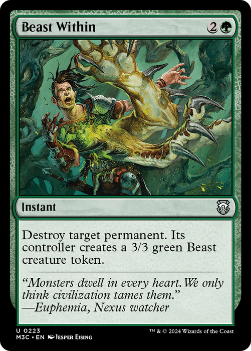 Beast Within (M3C-223) - Modern Horizons 3 Commander - for just $0.20! 
