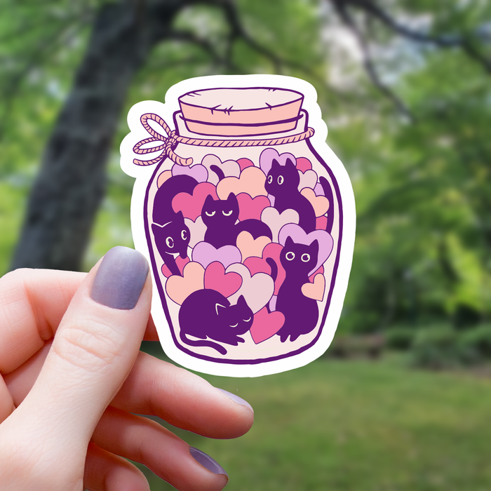 Love and Cats Sticker - 3" - for just $3.50! 