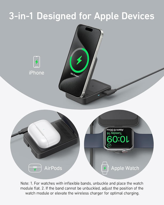 Anker MagGo Wireless Charging Station (Foldable 3-in-1) - for just $109.99! 