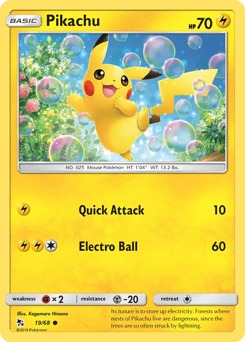 Pikachu (19/68) [Sun & Moon: Hidden Fates] - for just $0.45! 