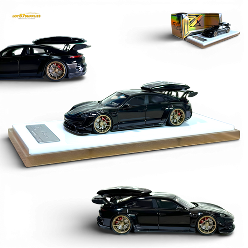 404ERROR Porsche Taycan Black with Roof Box 1:64 - for just $74.99! 