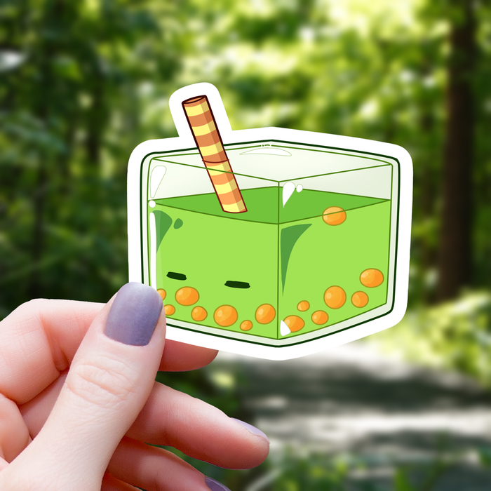 Gelatinous Monster Boba Tea Sticker - 3" - for just $3.50! 