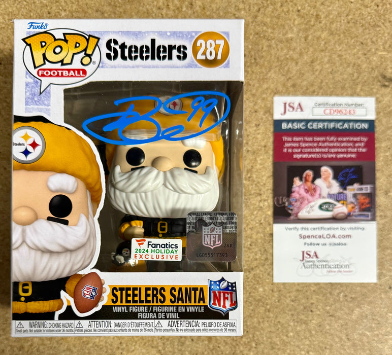 Brett Keisel Signed NFL Pittsburgh Steelers Santa Funko Pop! #287 With JSA COA - for just $110! 