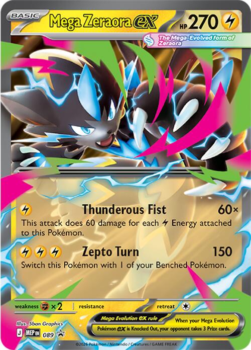 Mega Zeraora ex (089) [Mega Evolution Promo] - for just $0.10! 