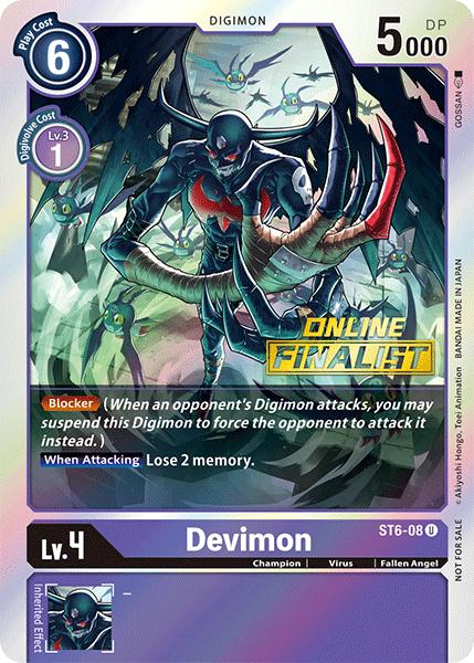 Devimon [ST6-08] (Online Finalist) [Starter Deck: Venomous Violet Promos] - Just $2.80! Shop now at Retro Gaming of Denver