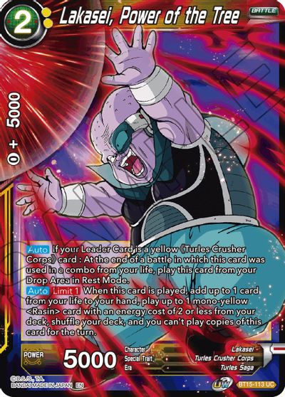Lakasei, Power of the Tree (BT15-113) [Saiyan Showdown] - for just $0.10! 