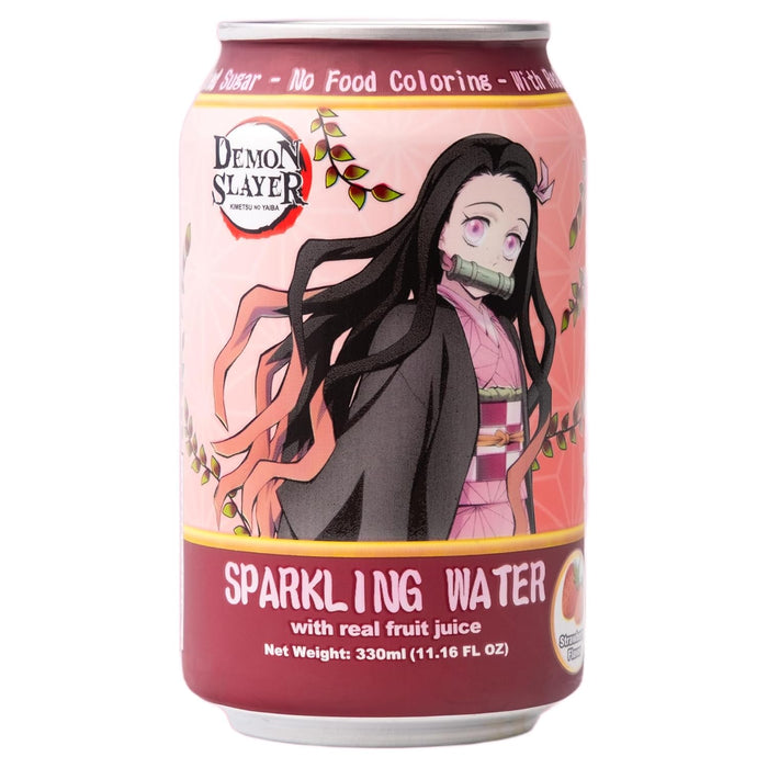 Demon Slayer Strawberry Sparkling Water – 11.16 fl oz (330 ml) Cans – Nezuko Kamado Collectible Anime Drink (1 Can) - for just $3.50! 