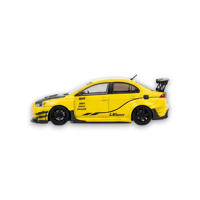 404ERROR Mitsubishi Evolution X Varis Widebody Yellow 1:64 - for just $89.99! 