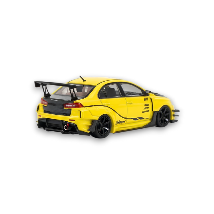 404ERROR Mitsubishi Evolution X Varis Widebody Yellow 1:64 - for just $89.99! 