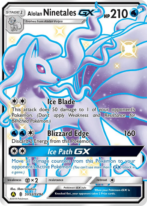 Alolan Ninetales GX (SV53/SV94) [Sun & Moon: Hidden Fates - Shiny Vault] - for just $19.25! 