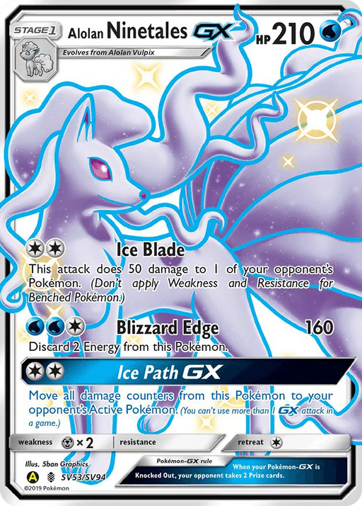 Alolan Ninetales GX (SV53/SV94) [Sun & Moon: Hidden Fates - Shiny Vault] - for just $21.10! 