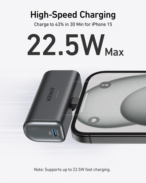 Anker Nano Power Bank (22.5W, Built-In USB-C Connector) - for just $23.99! 