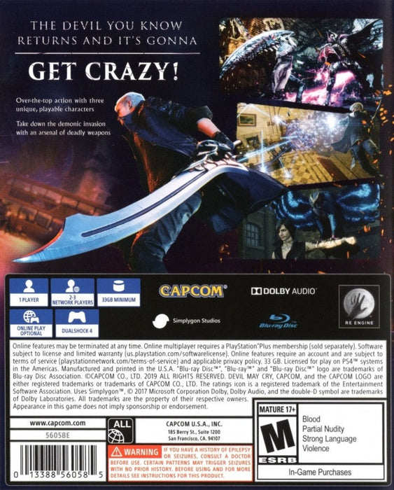 Devil May Cry 5 – PlayStation 4 (PS4) - for just $12.99! 