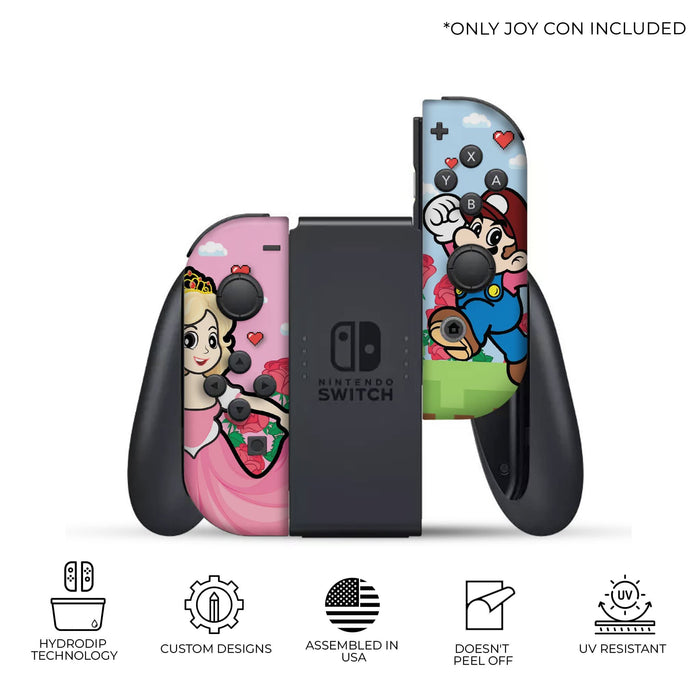 Mario & Princess Nintendo Switch Joycons with Advanced Permanent Hydro-Dip Technology. - for just $134.99! 