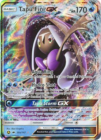 Tapu Fini GX (39/147) (Alternate card) (Jumbo Card) [Sun & Moon: Burning Shadows] - for just $2.40! 