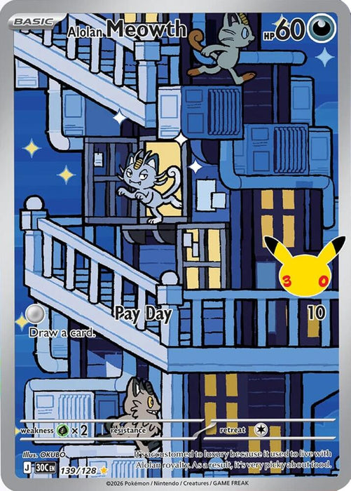 Alolan Meowth (139/128) [Mega Evolution: 30th Celebration] - for just $3.15! 