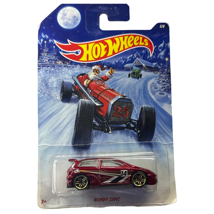 2014 Hot Wheels Honda Civic Holiday Hot Rods Christmas Santa Red - for just $17.99! 