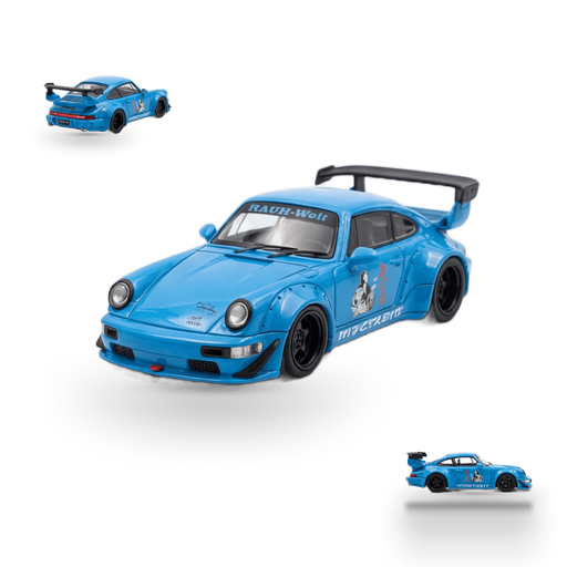 Mini Station Porsche 911 964 RWB HIDEYOSHI blue 1:64 - for just $34.99! 