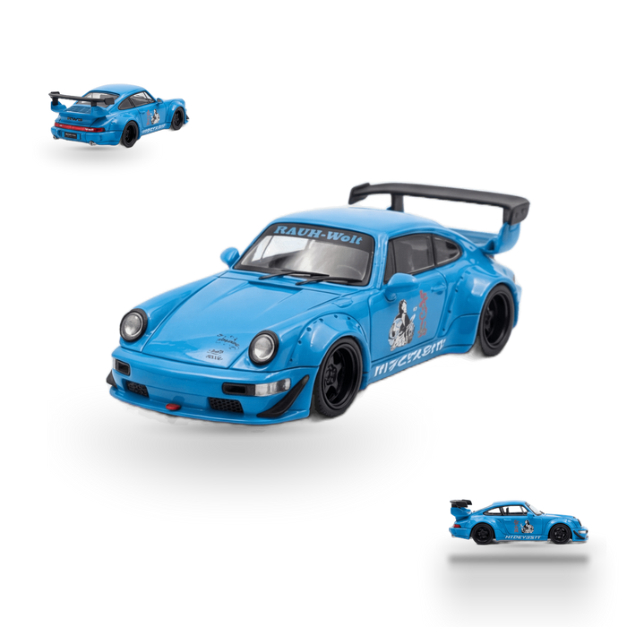 Mini Station Porsche 911 964 RWB HIDEYOSHI blue 1:64 - for just $34.99! 