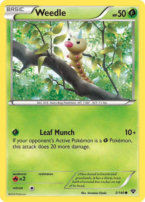 Weedle (3/146) [XY: Base Set] - for just $0.10! 