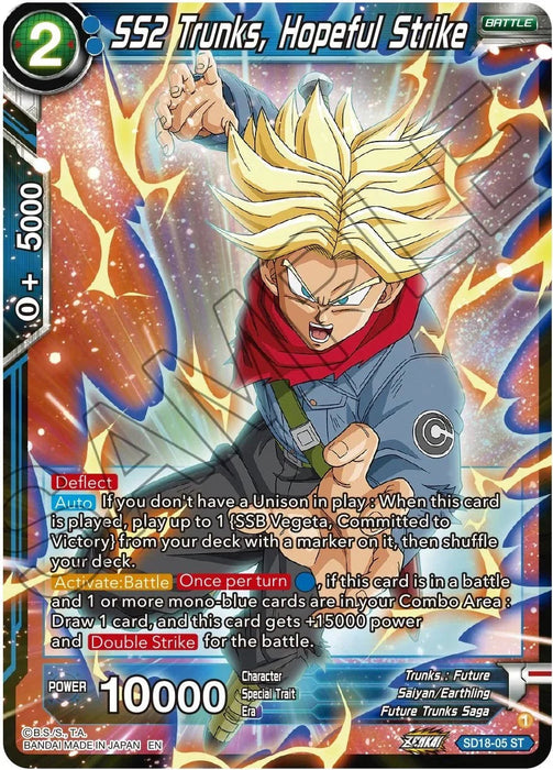 SS2 Trunks, Hopeful Strike (SD18-05) [Dawn of the Z-Legends] - for just $0.15! 
