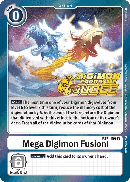 Mega Digimon Fusion! [BT5-109] (Judge Pack 1) [Battle of Omni Promos] - Just $0.25! Shop now at Retro Gaming of Denver