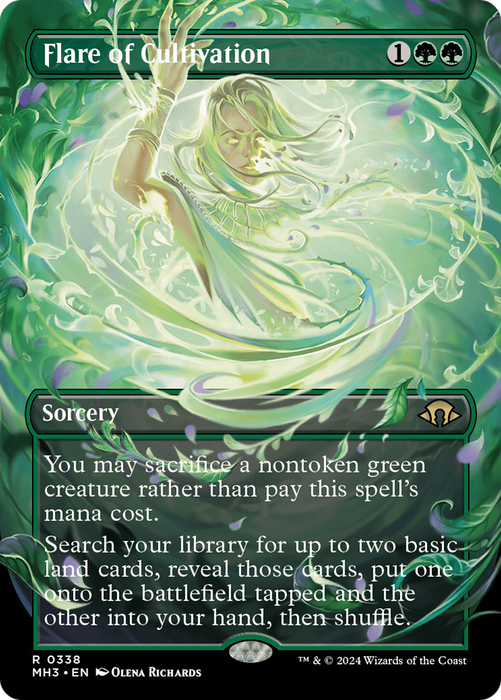 Flare of Cultivation (Borderless) (MH3-338) - Modern Horizons 3 (Borderless) - for just $0.99! 