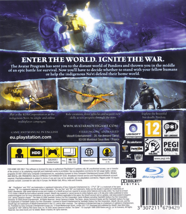 Avatar: The Game – PlayStation 3 (PS3) - for just $12.99! 