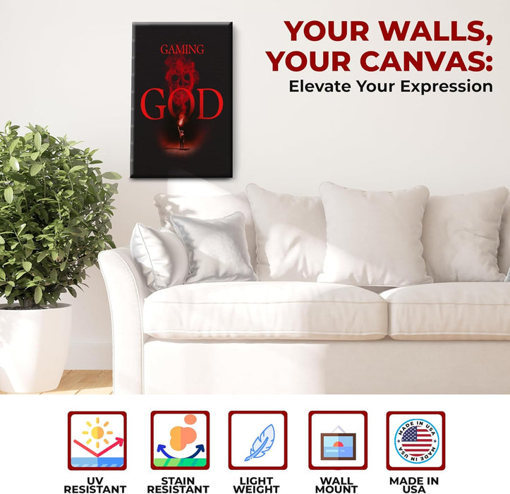 Gaming God Wall Canvas Set of 1 - for just $30.99! 